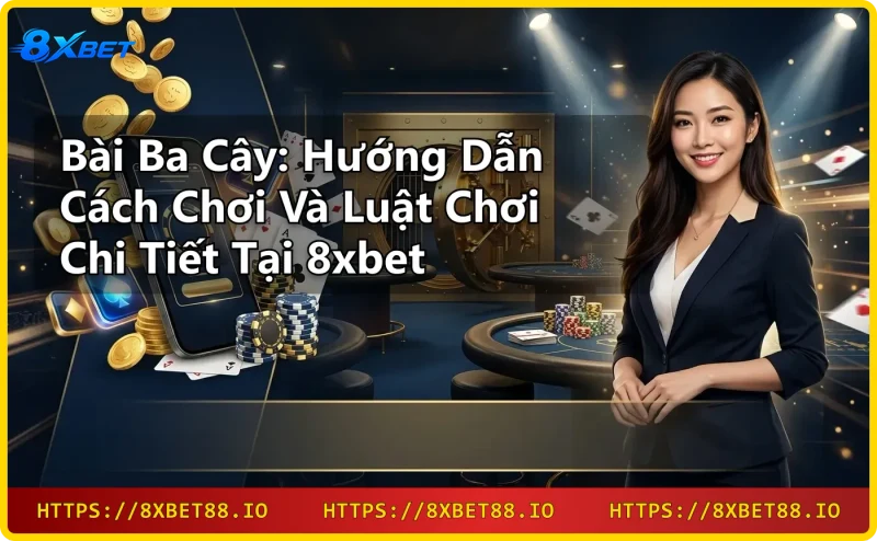 Bài ba cây - Ba lá bài trên bàn casino