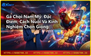 Cận cảnh đầu gà chọi nam mỹ American Game với lông óng ánh xanh dương và xanh lục