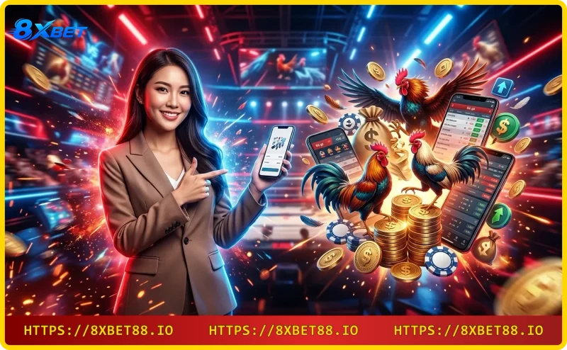 Xem đá gà trực tiếp HD trên điện thoại tại 8xbet